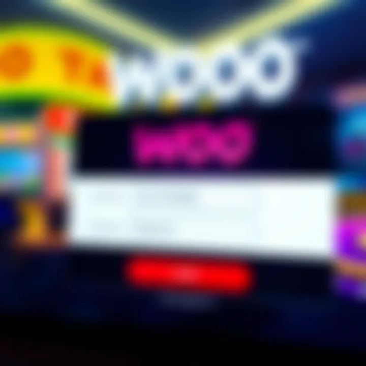 Secure login interface displaying username and password fields on a digital casino platform