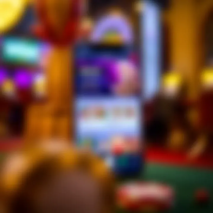 User-Friendly Features of Woo Casino Mobile Platform Mobile phone showcasing Woo Casino app features and user-friendly navigation
