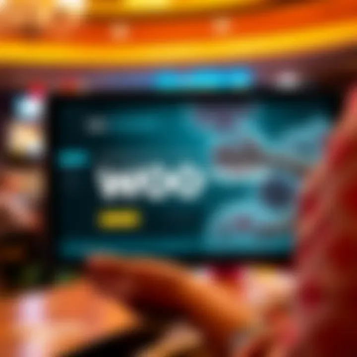 Illustration of a lucky Australian player receiving a no deposit bonus from Woo Casino on a digital device