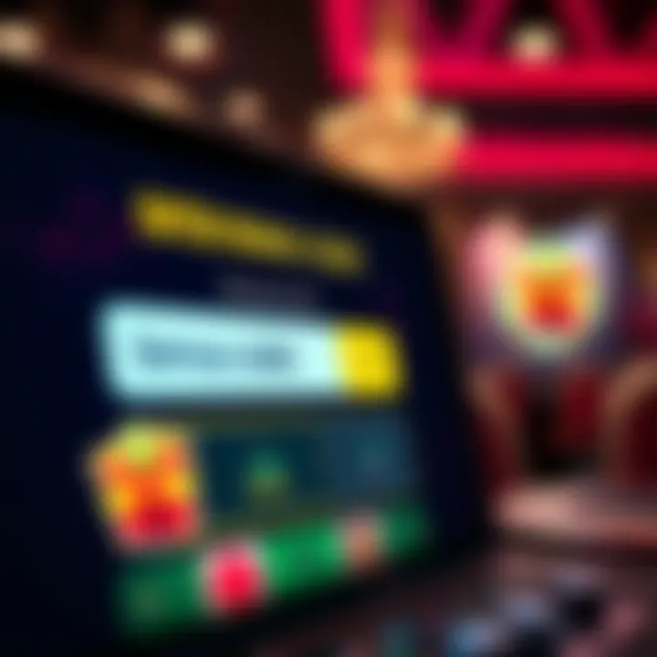 A digital casino interface displaying bonus code input and reward notifications