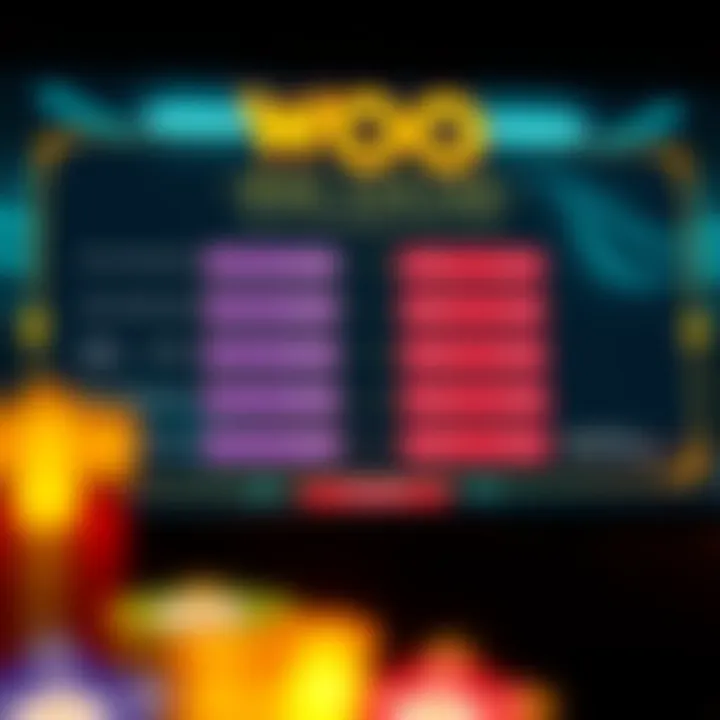 Illustration of a digital casino interface displaying various game options and bonus code entry fields