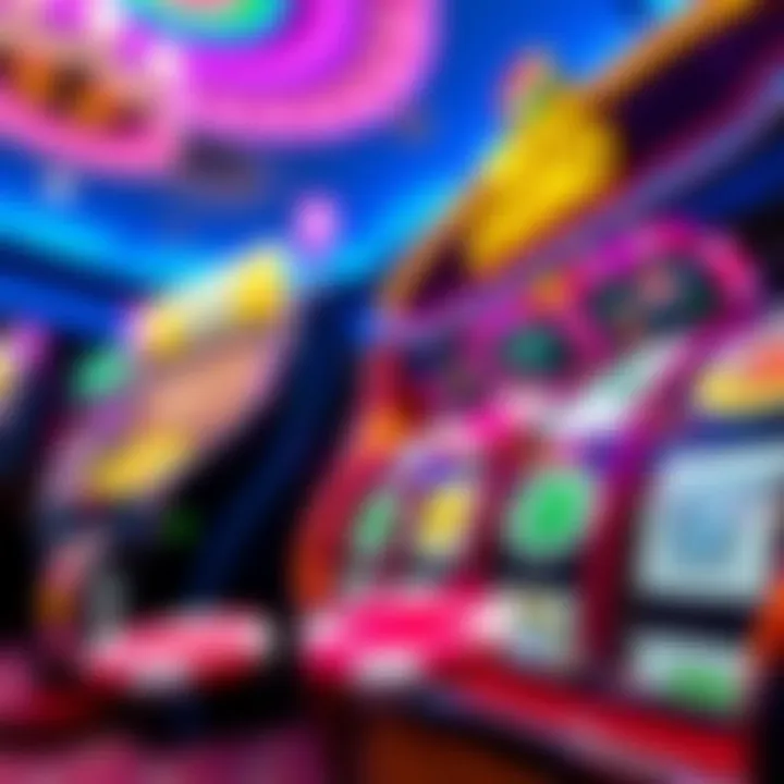 Bright casino chips and a glowing slot machine illustrating free play offers at Woo Casino