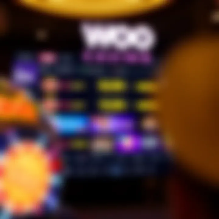 Digital casino interface displaying various bonus offers and promo codes