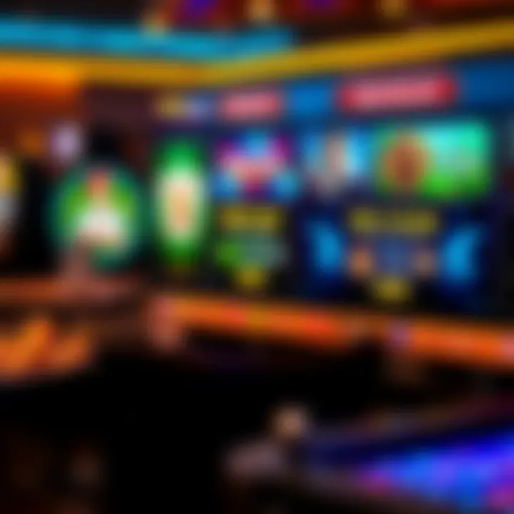Digital interface showing different types of casino bonus offers available