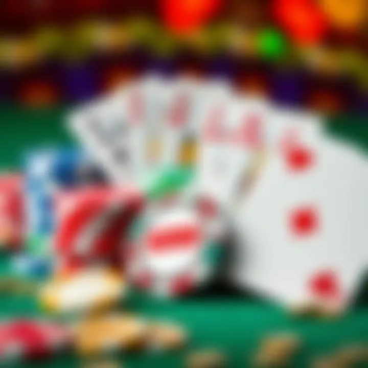 Colorful casino chips and cards representing Woo Casino promotional codes