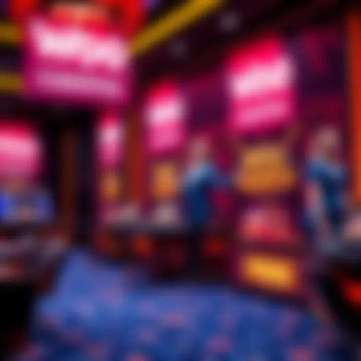 Promotional banners showcasing casino bonuses and rewards