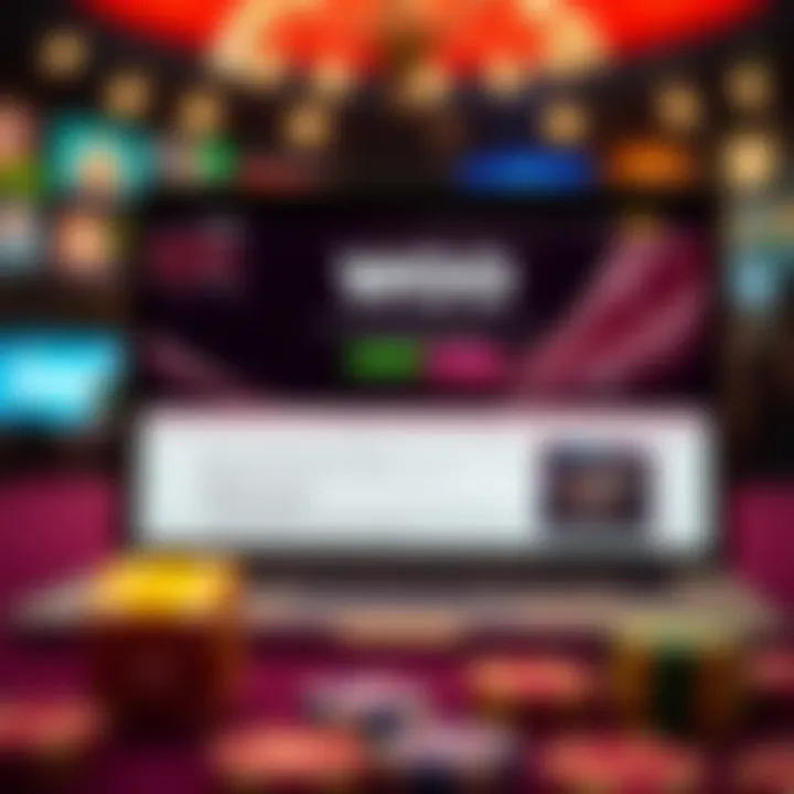 Laptop screen showing a comprehensive review of Woo Casino's licensing and regulations