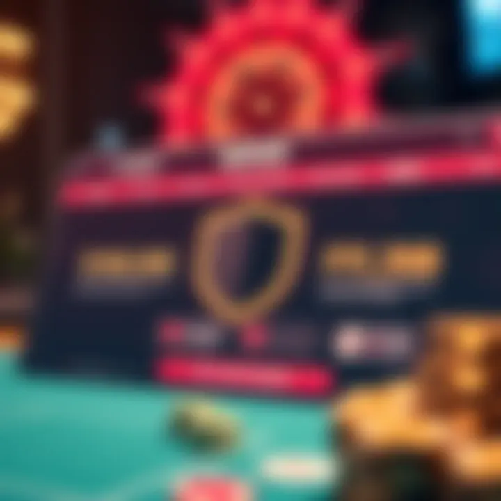 Illustration of a secure online casino platform highlighting responsible gaming and fair play features