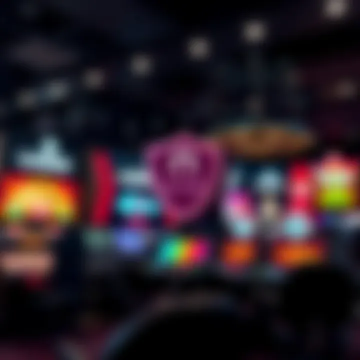 Safety and Reliability at Woo Casino Safe and secure online casino environment with digital security icons and gaming elements