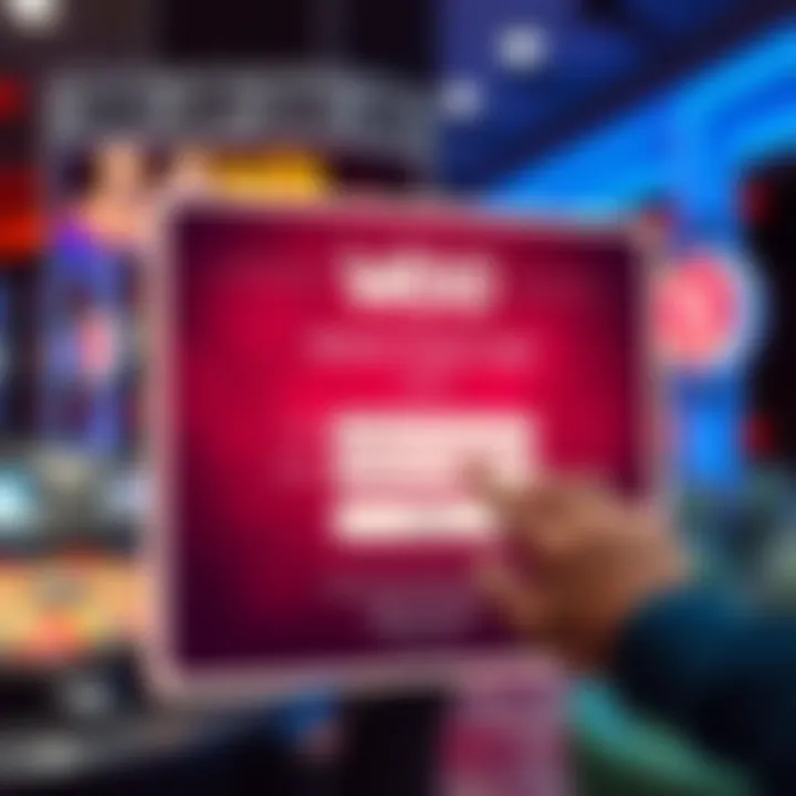 User entering credentials on a secure login interface for Woo Casino