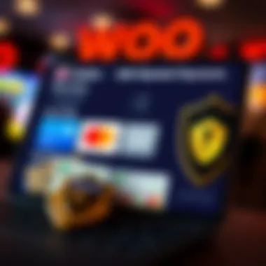 Safe and Convenient Payment Methods for Australian Players at Woo Casino Secure online payment options with Australian currency symbols and security shield