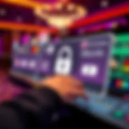 Secure online transaction icons and payment methods for smooth casino deposits
