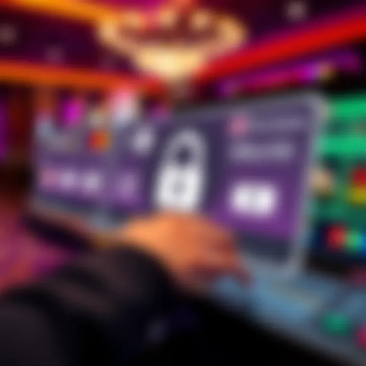 Secure online transaction icons and payment methods for smooth casino deposits