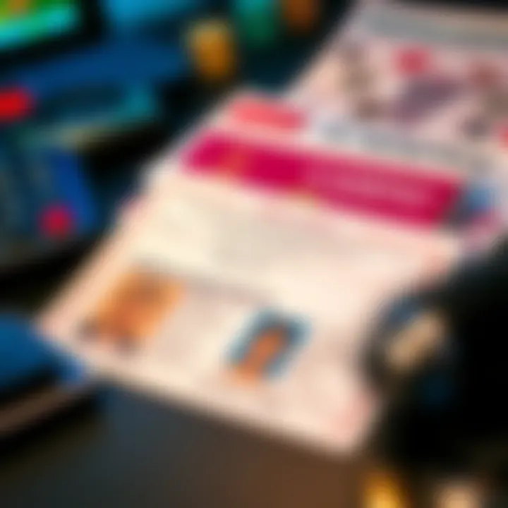 Verification documents including passport and driver's license displayed on a desk
