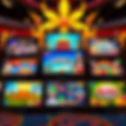 Diverse Game Selection at Woo Spin Casino Tailored for Australian Players Variety of casino games displayed on digital devices with vibrant Australian theme