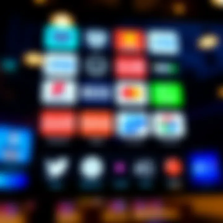 Various payment methods icons displayed on a digital screen