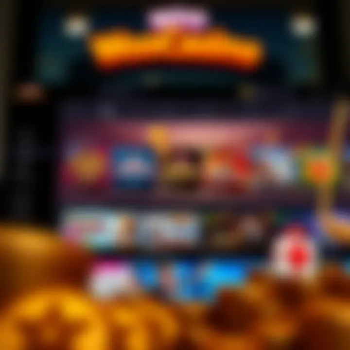 User-friendly online casino interface showcasing game categories and navigation menu