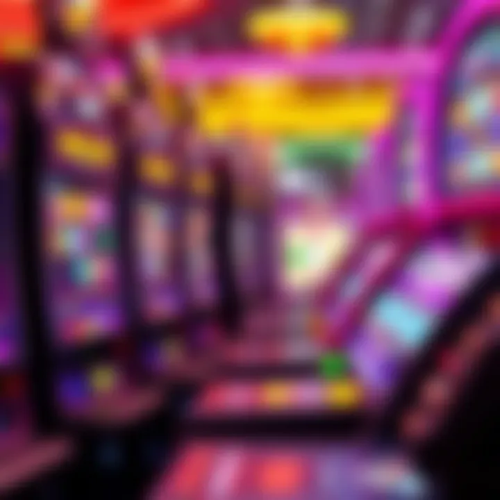 Colorful digital slot machines displaying various winning combinations on Woocasino platform