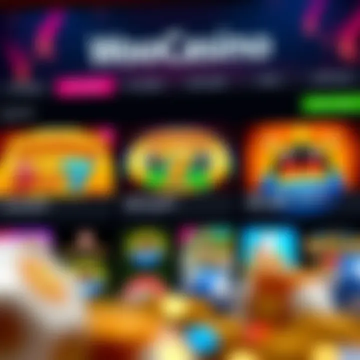 Screenshot showing the diverse game selection available at WooCasino including slots and table games