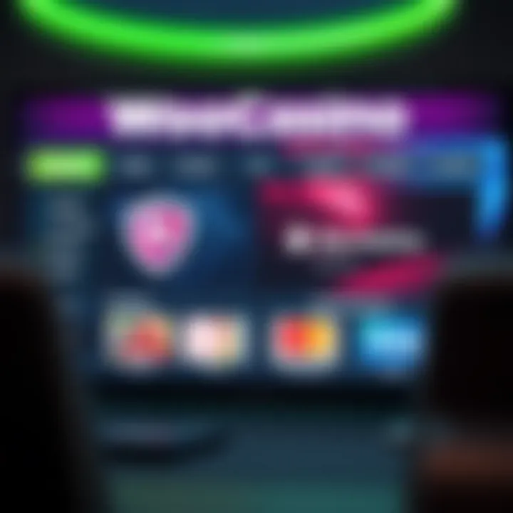 Interface displaying secure payment options and user-friendly navigation at WooCasino