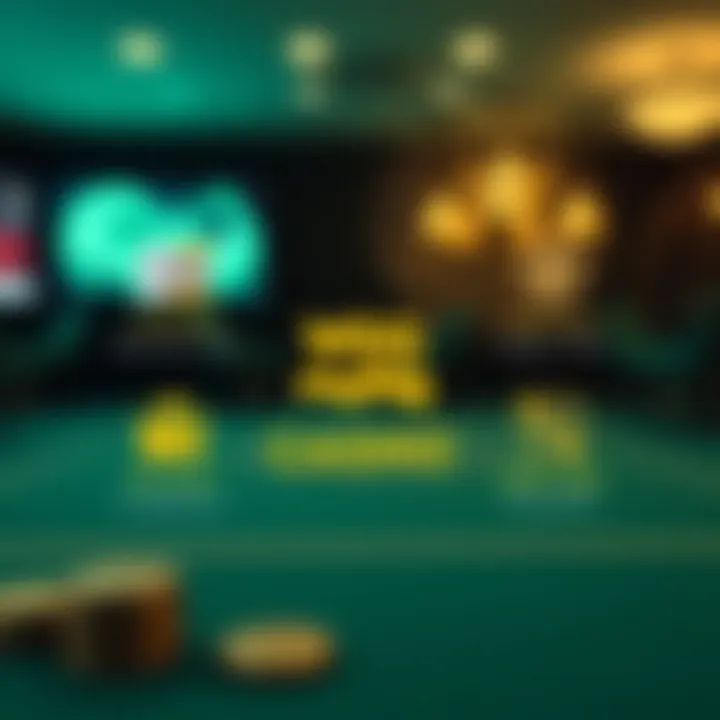 Illustration showing various payment methods available for casino withdrawals in Australia