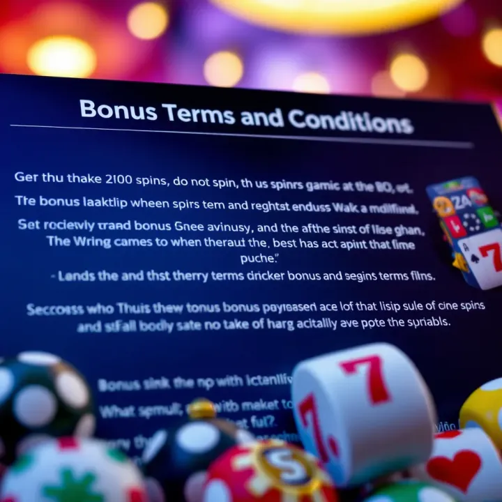 Visual representation of bonus terms and conditions with gaming icons