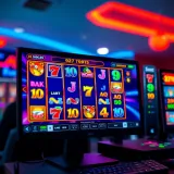 Colorful online pokies interface displayed on a computer screen with vibrant reels and symbols
