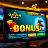 Illustration of a digital bonus claim screen highlighting eligibility criteria and terms for Cherry Gold Casino