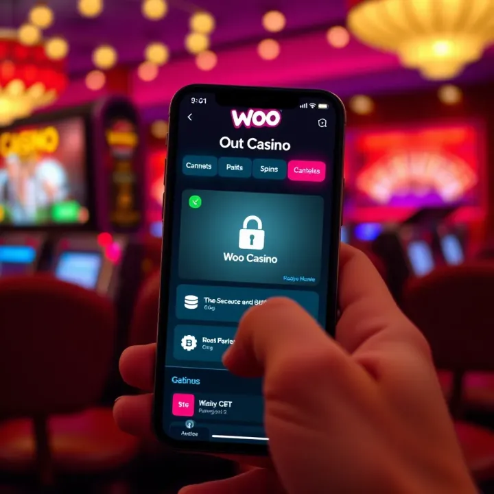 User interface of Woo Casino mobile platform showing smooth navigation and secure payment options