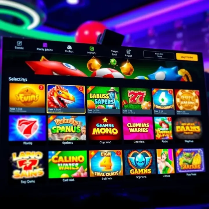 Online casino dashboard showcasing diverse slot games available for Australian players