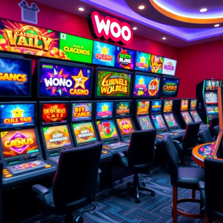 Variety of casino games displayed on a digital gaming platform