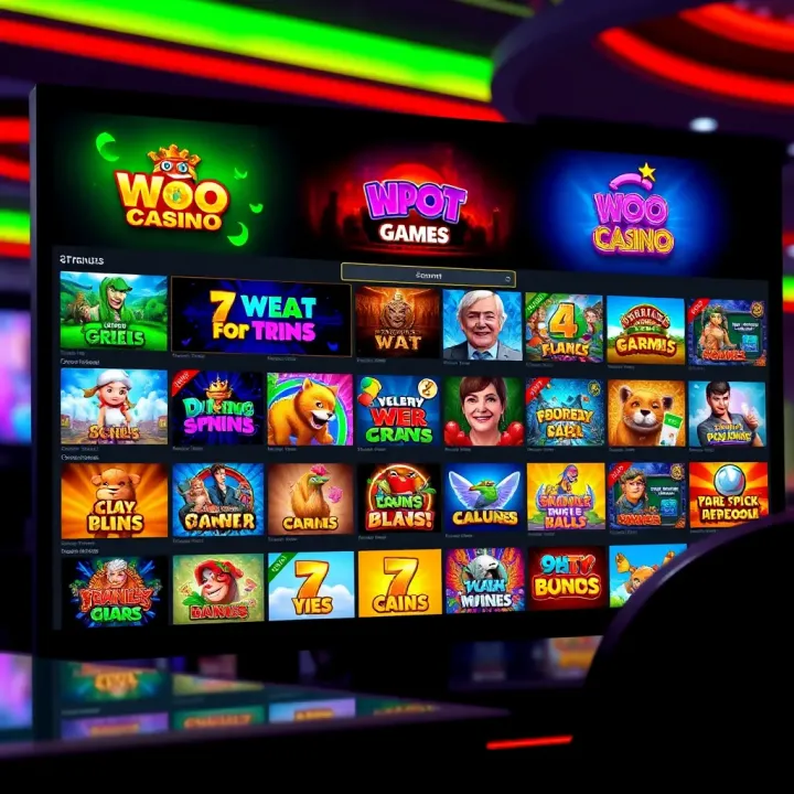 A vibrant online casino interface displaying a wide selection of games including slots and table games
