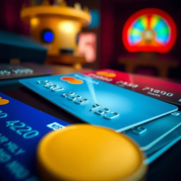 Illustration of secure payment options including credit cards and e-wallets for online casino transactions