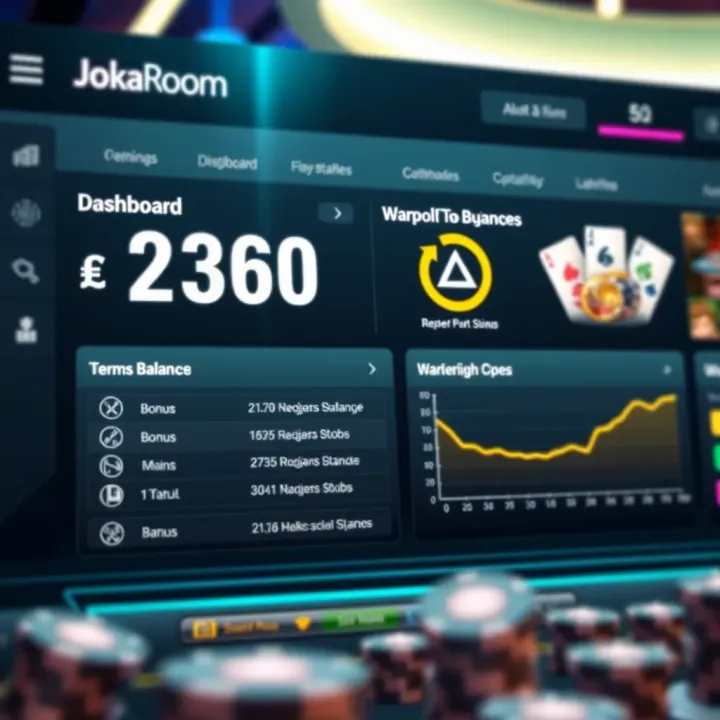 Graphic showing a player dashboard with bonus balance and wagering requirements details