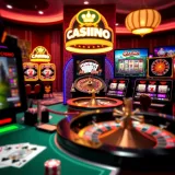 Collection of popular online casino games with digital interface showing cards, roulette, and slot reels