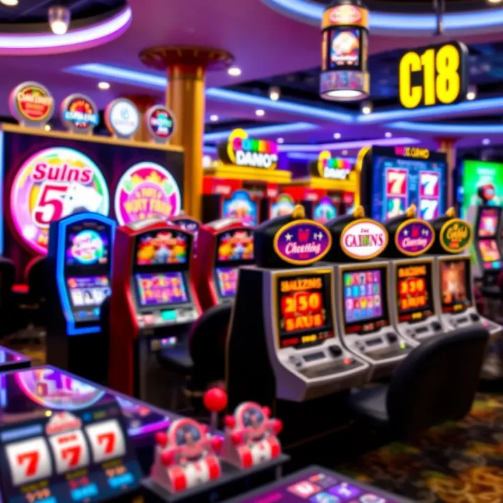 Variety of Slot Games at Woo Casino Colorful casino game interface showcasing a variety of slot games available at an online casino platform