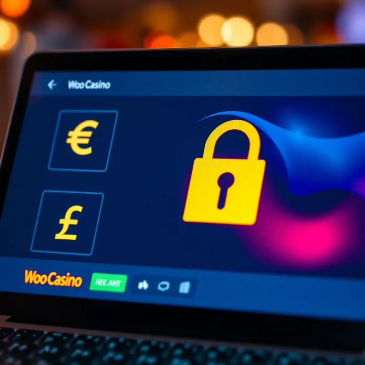 Secure online banking transaction screen with currency symbols and lock icon