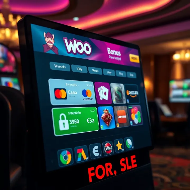 Secure payment methods and bonus offers displayed on a digital casino platform