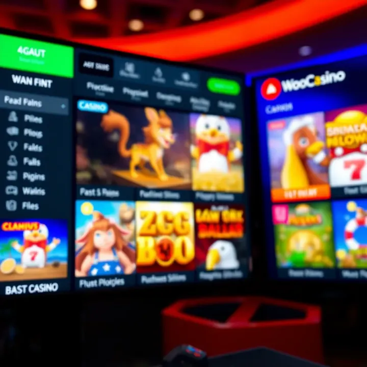 Online casino interface showcasing diverse game options available for Australian players