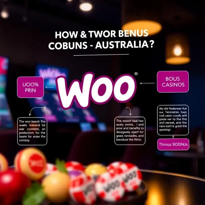 How to Redeem Woo Casino Bonus Codes in Australia Diagram depicting how to redeem Woo Casino bonus codes and maximize benefits for players in Australia