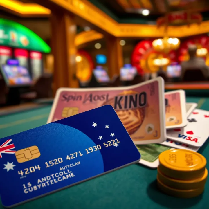 Australian dollars and credit cards symbolizing payment methods at an online casino
