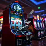 Conceptual illustration of a digital slot machine with cash flowing out representing no deposit bonuses without wagering requirements