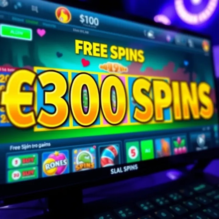 Australian online casino interface displaying free spins promotion on slot games