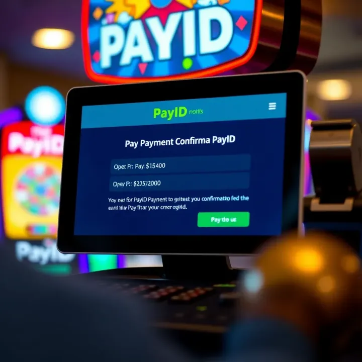 PayID Payment Confirmation for Online Pokies Digital wallet screen displaying PayID payment confirmation for online pokies in Australia