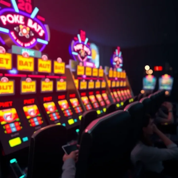 Graphic illustrating the network of online pokies connecting Australian players via digital devices