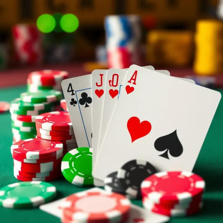 Colorful casino chips and playing cards illustrating bonus offers at Woo Casino