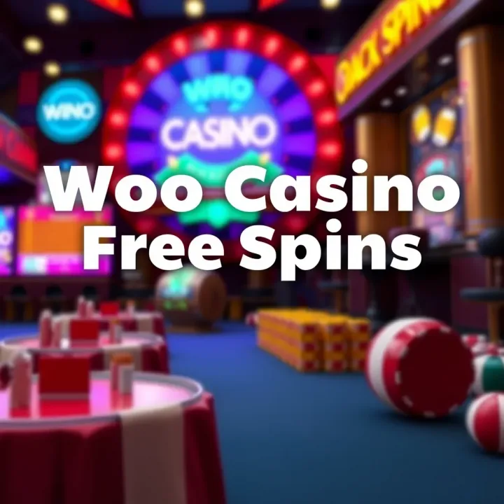 Graphic showing a checklist of terms and eligibility conditions for Woo Casino free spins offers