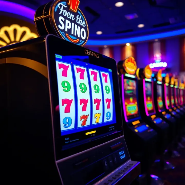 Illustration showing a slot machine with free spins highlighted, representing Woo Casino no deposit free spins promotion
