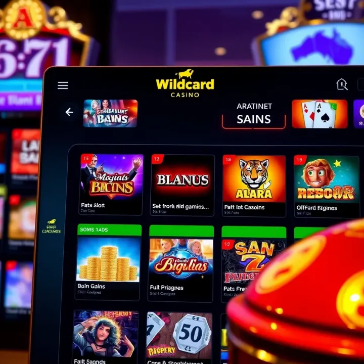 Online casino interface showcasing a variety of game options including slots and table games