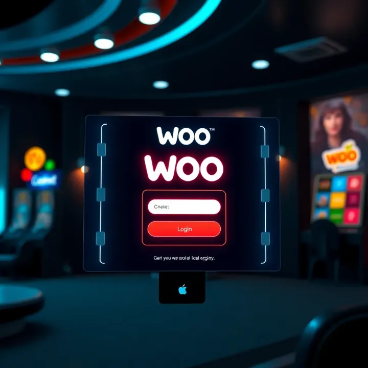 Login screen displaying secure access to Woo Casino 90 platform in Australia